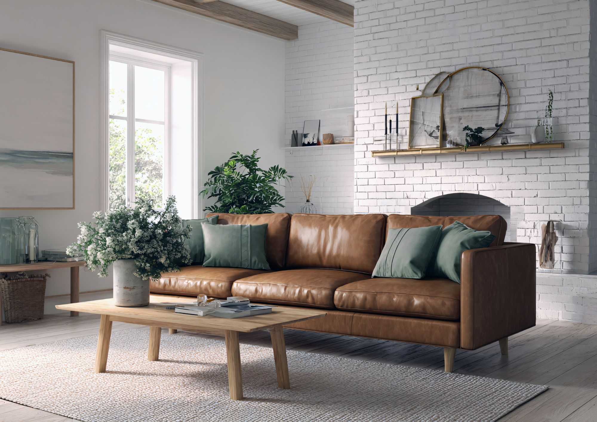 עיצוב סלון כפרי