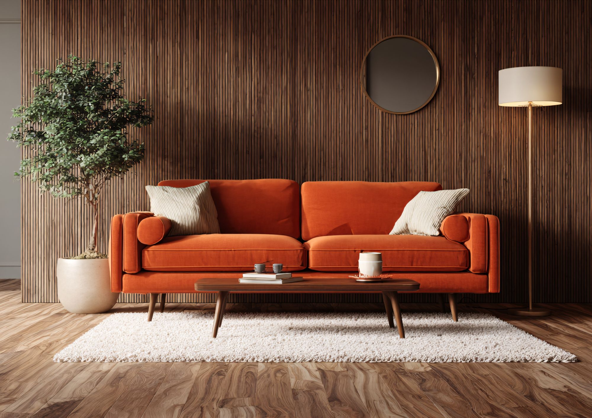 עיצוב סלון כפרי